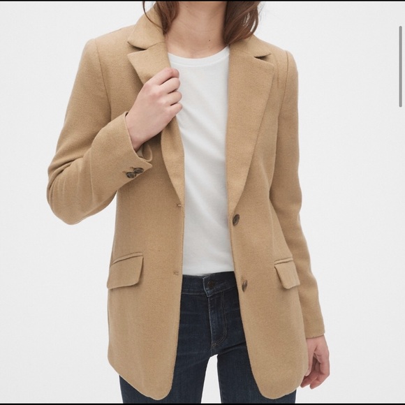 Gap Beige/Tan Wool Blazer Jacket - Picture 2 of 10